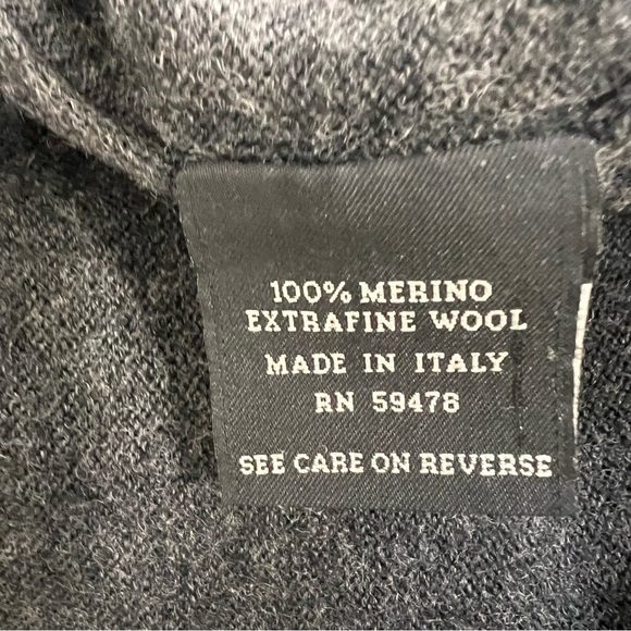 Mario Gilberti Men’s 100% Merino Wool V-Neck Sweater in Gray, Long sleeve, L - Picture 6 of 9